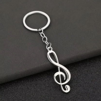 Mini llavero creativo de Metal para entusiastas de la música, colgante de nota, accesorios, llavero personalizado, regalo pequeño para amante
