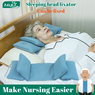 Almohada ajustable para soporte de cabeza del paciente, tela de algodón antimicrobiana, núcleo interior suave, tela de algodón lavable, 3 piezas ajustables