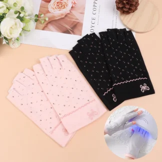 2 unids/par guantes de protección UV para uñas guante de protección de Gel UV guante sin dedos herramientas protectoras para manicura y decoración de uñas