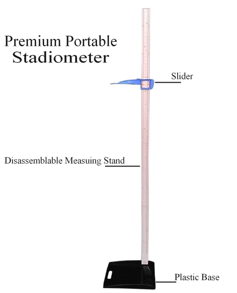 Mowell-báscula de medición de altura, stadiómetro portátil, fácil de usar para adultos y niños, base o material irrompible de 210cm