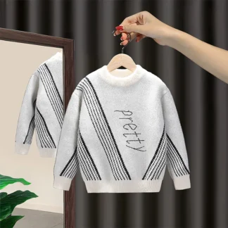 Suéter de lana para niños, chaqueta cortavientos de algodón, 2025 Vintage Plus, prendas de vestir gruesas para otoño e invierno, ropa cálida de Navidad para niños