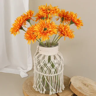 Flores artificiales decorativas de Gerbera, arreglo floral realista que no se decolora, simulación de Gerbera, decoración del hogar