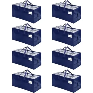Paquete de 8 bolsas para mover con correas para mochila, resistentes, alternativa de cajas para mover, suministros de embalaje, bolsas de almacenamiento grandes