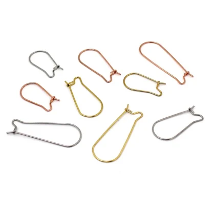 50 unids/lote de ganchos para pendientes de acero inoxidable, cierres, gancho para aros DIY, pendientes, Base, accesorios para hacer joyas