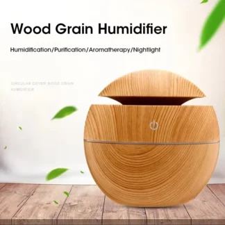Mini humidificador sónico de madera de imitación, difusor de aceites esenciales de aromaterapia USB, humidificador de aire para el hogar, humidificador de grano de madera de escritorio