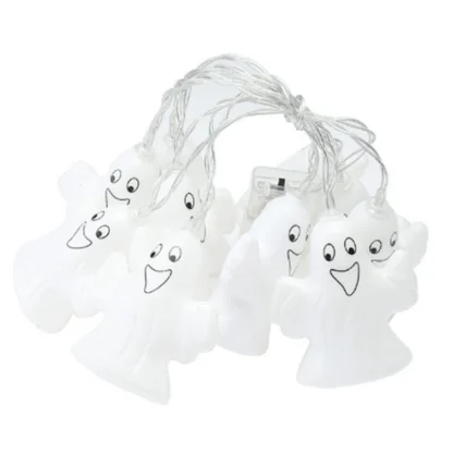 ETRT Cadena de luces de Halloween Luz nocturna Mini Luz nocturna de fantasma Luz de cadena pequeña para Halloween Decorativo 3 metros + 20 LED