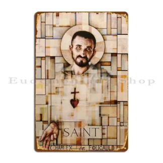Póster De placa De Metal personalizado, póster De Saint Charles De foulauld, Blessed Charles De Foucauld, Pub De pared