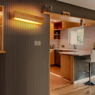 Lámpara LED de madera maciza, lámpara para gabinete con espejo de baño, lámpara de tocador para baño, lámpara de pared de madera Original