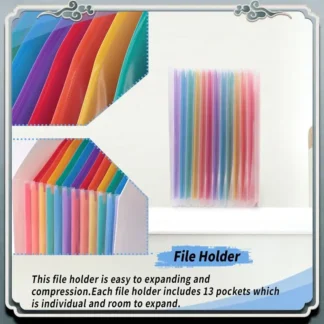 Archivador expandible de primera calidad, organizador de archivos Vertical A4 de pie, cesta para revistas, archivador de escritorio con 13 bolsillos