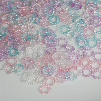 Cuentas espaciadoras redondas sueltas para fabricación de joyas, accesorios de cadena de teléfono, pulsera, pendientes, DIY, bucle hueco