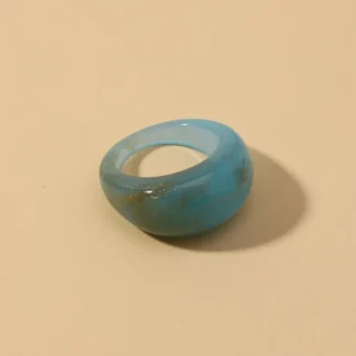 Nueva moda coreana, anillos de dedo de resina brillantes transparentes coloridos para mujer, anillo grande acrílico de Hiphop Rock para regalos de joyería de fiesta