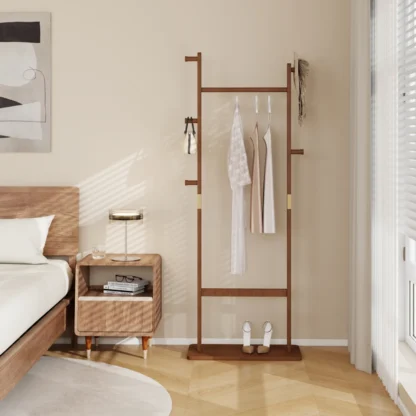 Percheros Percha de madera maciza 23,6*11*64,1 pulgadas protección del medio ambiente sólida fácil de montar hermosa se puede colocar