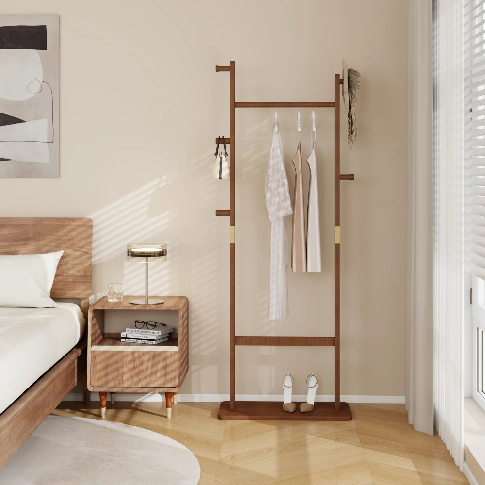 Percheros Percha de madera maciza 23,6*11*64,1 pulgadas protección del medio ambiente sólida fácil de montar hermosa se puede colocar