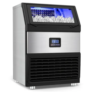 Máquina de hielo bajo encimera de acero inoxidable/máquina de hielo independiente adecuada para el hogar Bar fabricante de cubitos de hielo al aire libre autolimpiante