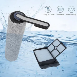 Para Tinece Floor ONE S5/Floor One S5 Pro 2 aspiradora inalámbrica en seco y húmedo, 2 rodillos de cepillo y 2 filtros HEPA # ABLE