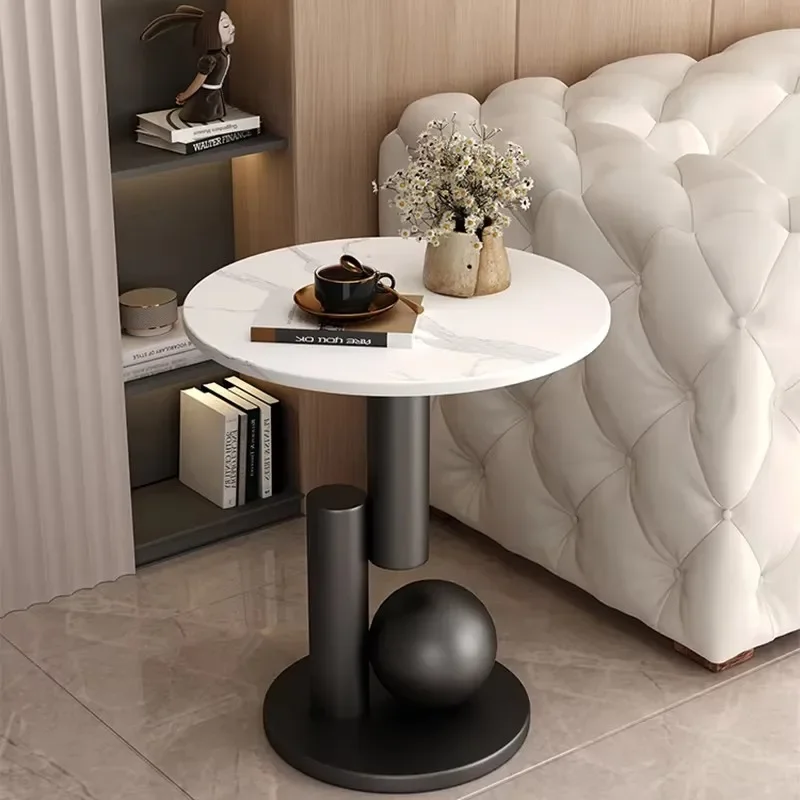 Mesa de centro de salón para el hogar, Muebles pequeños para sala de estar, centro de diseño extraño, mesa redonda sedentaria de Metal nórdica, Muebles
