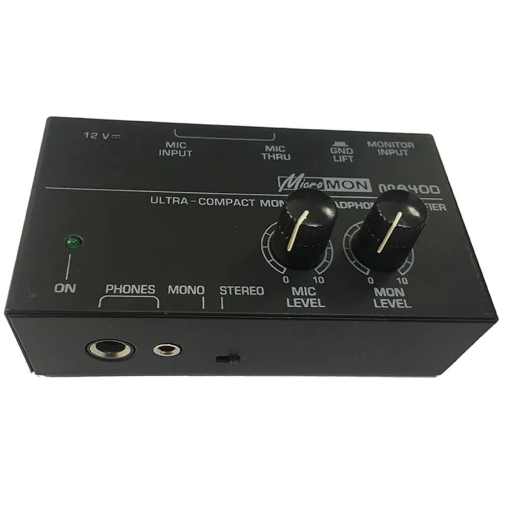 Nuevo MA400 preamplificador de auriculares micrófono preamplificador Audio 6,35mm y 3,5mm salidas de auriculares mezclador enchufe de la UE-AB01