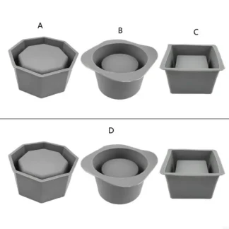 A9BF hecha a mano hecha hormigón olla maceta epoxi resina resina dibrillo diy moho sembradora placa