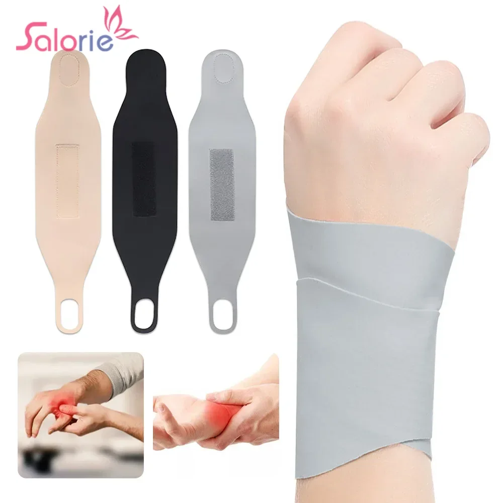 Muñequera elástica de mano, muñequera antiesguince, funda de tendón de compresión, soporte de fijación de articulación de muñeca, guantes, soporte protector de palma