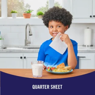 Tear-a-toallas de papel cuadradas, 6 rollos dobles