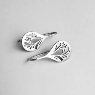 KSRA-pendientes de hojas colgantes para mujer, aretes Retro creativos de Color plateado, originales, joyería diaria para fiesta de cumpleaños, novedad de 2024