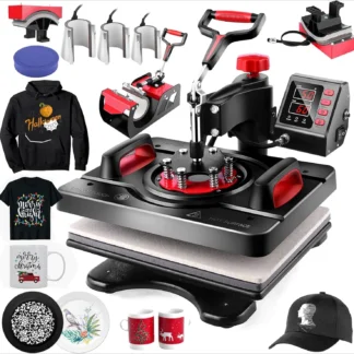 Máquina de prensado en caliente 8 en 1, máquina de sublimación profesional, 12 "X 15", impresión de camisetas oscilantes, transferencia de calor Digital