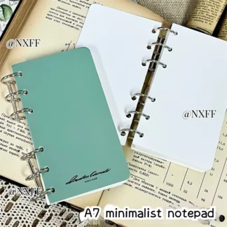 Cuadernos Retro A7 de hojas sueltas con 150 páginas en blanco, Mini Bloc de notas de aprendizaje bonito, cubierta de Color, carpeta sólida, planificadores, suministros para estudiantes