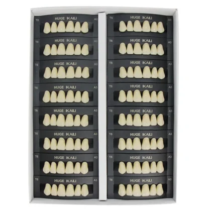4/12/16 set/caja dientes de resina Dental Posterior Anterior boca completa dentadura dientes tamaño grande 2 capas dientes económicos