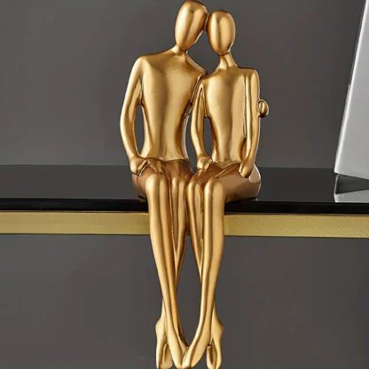 Figuras románticas de pareja, adornos de estatua para amantes, regalos de cumpleaños del Día de San Valentín para decoración de escritorio del hogar