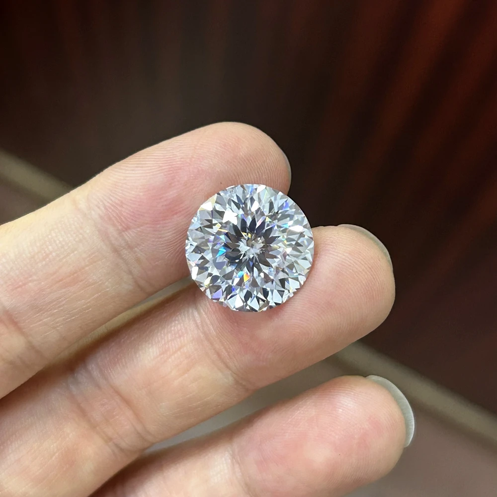 Meisidian-diamante de moissanita, corte portugués, piedra D VVS1, Color blanco, 6,5mm, 1 quilate