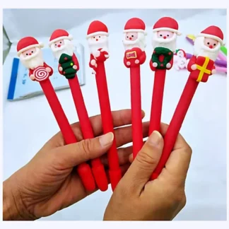 12 Uds. Novedad navideña, nueva papelería de oficina de Papá Noel, bolígrafo suave creativo