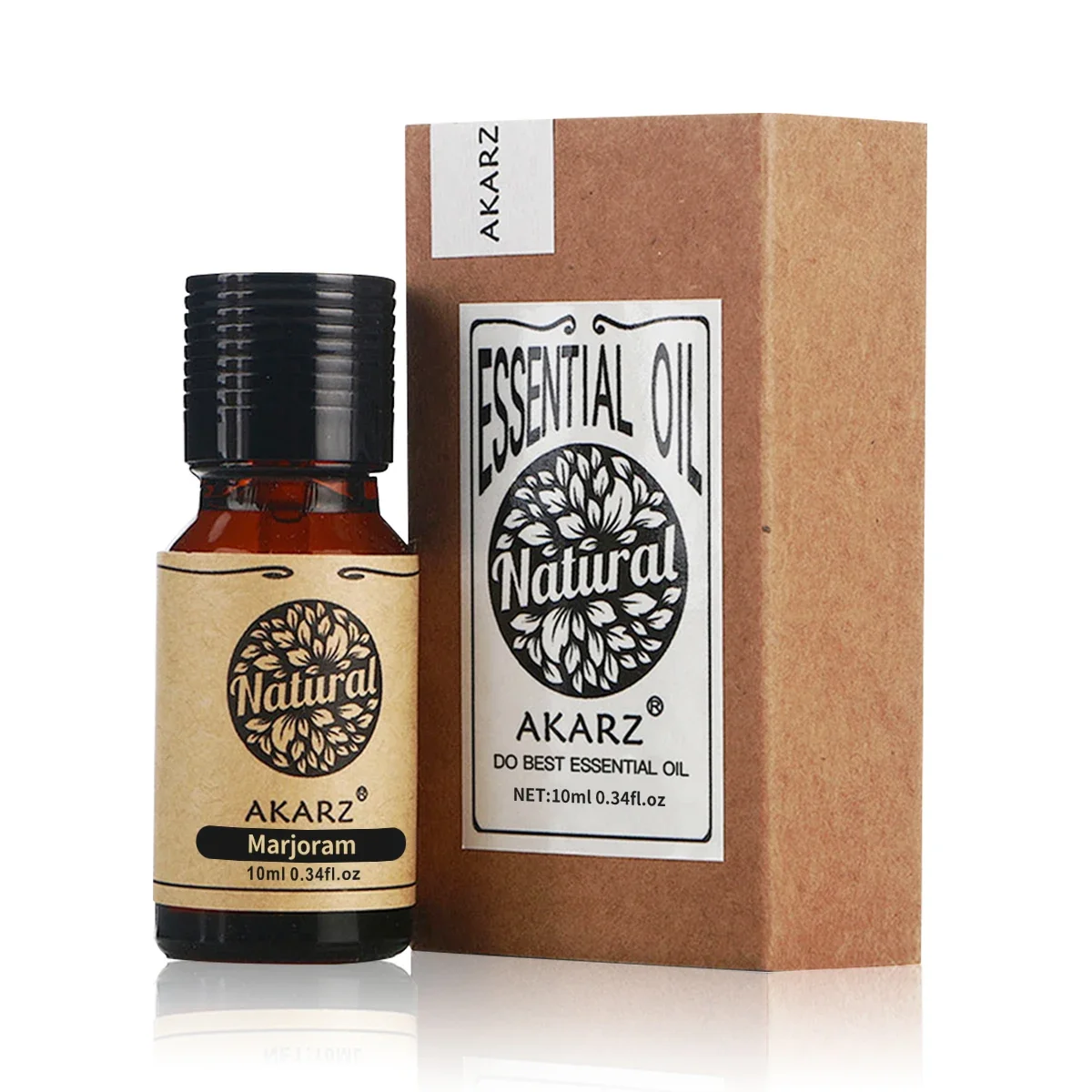 Aceite Esencial de Marjoram AKARZ - Cuidado de la Piel de la Cara Corporal Spa Manaje Lámpara de Fragancia Aromaterapia Aceite de Marjoram