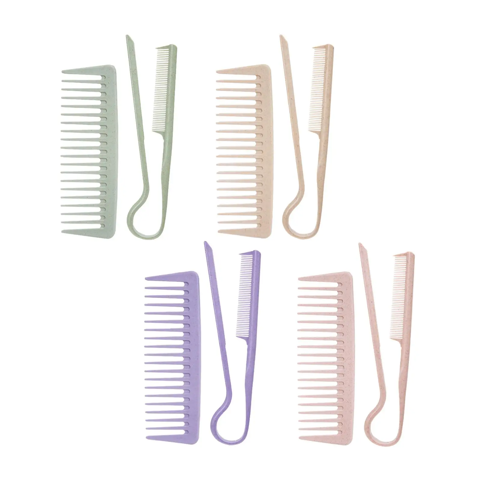 Peine alisador y masaje de 2 piezas, peine alisador de pelo suave para barbería, hogar, peluquero, viaje, mujeres