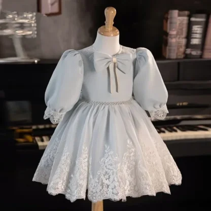 Nuevo vestido de noche para niños, Vestidos de flores para fiesta de cumpleaños y boda, actuación de Piano, A4212, Vestidos de dama de honor