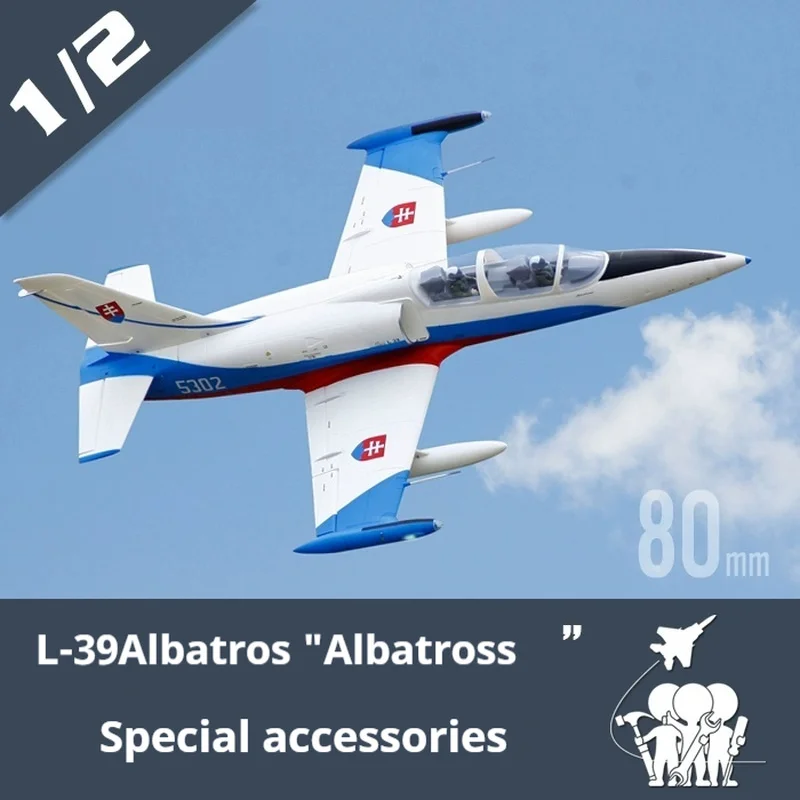 Freewing 80mm L-39 Albatross accesorios para aviones fuselaje alas principales cola plana cola Vertical tren de aterrizaje caja de conexiones de cabina