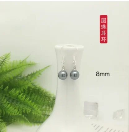 Pendientes de piedra Terahertz cilíndricos, joyería de gota de moda, dragado de meridianos, desintoxicación corporal, fiesta de vacaciones, cuidado de la salud, 1 par