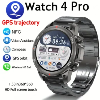 Para Huawei Xiaomi pantalla LED HD reloj inteligente hombres NFC Bluetooth llamada 410 MAh deporte impermeable ritmo cardíaco oxígeno en sangre relojes inteligentes