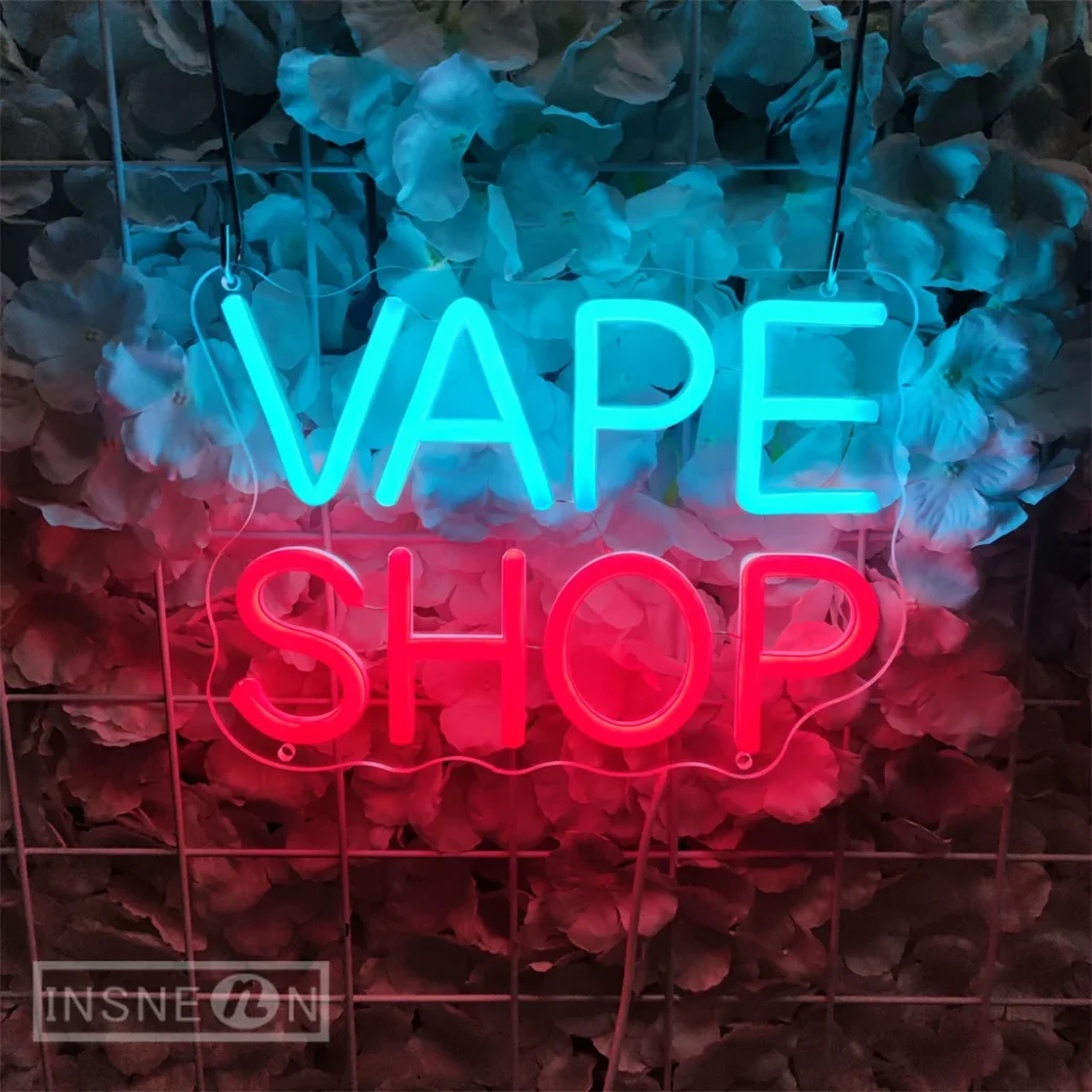 Letrero de neón para tienda de vapeo, luz LED Ideal para regalo, fácil de usar, alimentado por USB para hombre, cueva, dormitorio, tienda, decoración de negocios, letreros de neón de montaje en pared