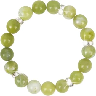 Pulsera de cuentas de yoga con cristal de cuarzo rosa y piedra curativa, pulsera calmante y elástica, regalo para aliviar el estrés