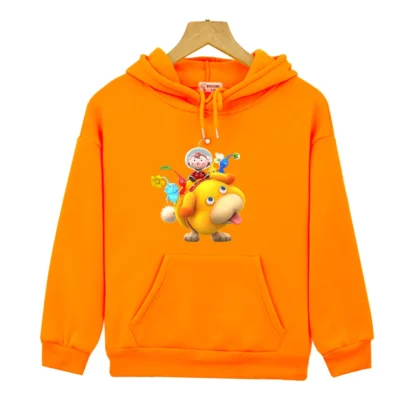 Pikmin-sudaderas con capucha para niños y niñas, ropa gráfica de cómics, jersey de alta calidad, diseño divertido, novedad