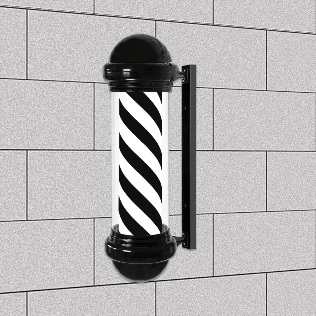 Luz giratoria para barbería, poste de barbero, para peluquería, exterior