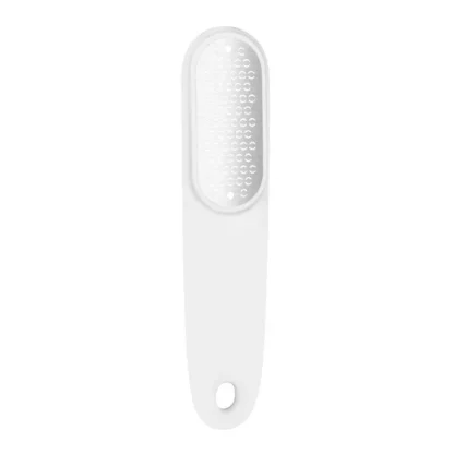 Tablero para frotar los pies, mango de plástico, lima de pies de acero inoxidable, herramienta de pedicura, talón/suela de pies, eliminación de callos, nuevo estilo, 1 ud.