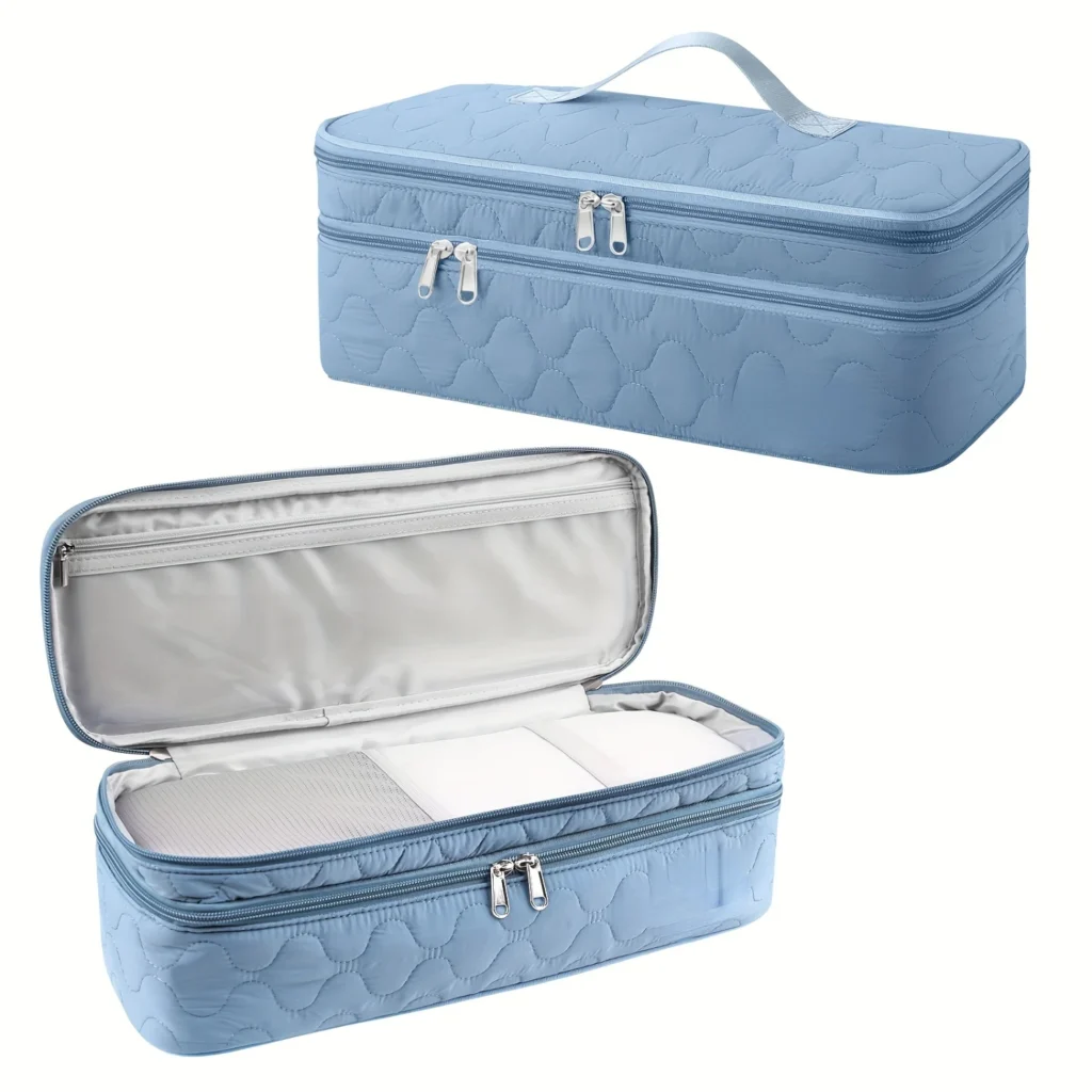 Bolsa de Estuche de transporte de viaje de doble capa para secador de pelo/volumen/estilizador de un solo paso
