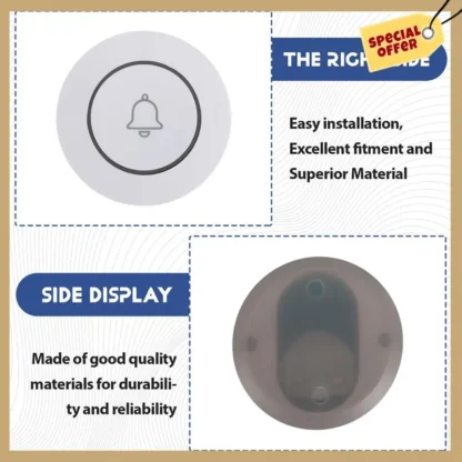 Timbre M6 con botón para exteriores, timbre inalámbrico con Wifi inteligente, alarma de casa, timbre inteligente inalámbrico 433, timbre-WMAN