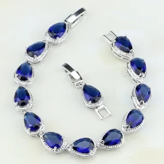 Pulsera de Color plateado con forma de gota de agua para mujer, pulsera extendida de 3 colores con circonita, regalo, joyería para madre