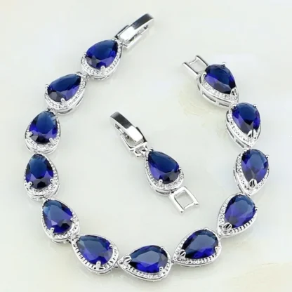 Pulsera de Color plateado con forma de gota de agua para mujer, pulsera extendida de 3 colores con circonita, regalo, joyería para madre