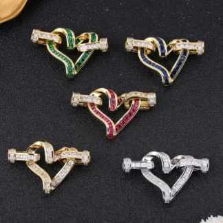 Juya-ganchos de sujeción decorativos hechos a mano, cierres para abalorios DIY, fabricación de joyas de perlas de cristal, accesorios de cerraduras de cierre