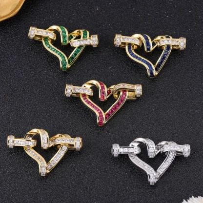 Juya-ganchos de sujeción decorativos hechos a mano, cierres para abalorios DIY, fabricación de joyas de perlas de cristal, accesorios de cerraduras de cierre