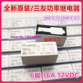 SM-S-112DM-F-C1 12VDC 16A 6 12V DC12V