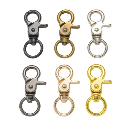 5 unids/lote Clips de hebilla de Metal gancho giratorio cierres de langosta mosquetón pequeño para llavero DIY suministros de joyería Accesorios